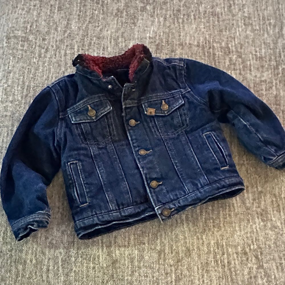 Children's Blue Denim Jacket with Sherpa Lining